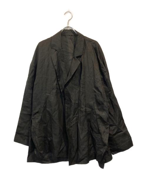 ENFOLD（エンフォルド）ENFOLD (エンフォルド) リネンテーラードジャケット ブラック サイズ:Mの古着・服飾アイテム