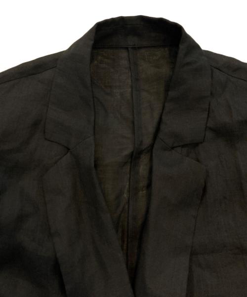 ENFOLD（エンフォルド）ENFOLD (エンフォルド) リネンテーラードジャケット ブラック サイズ:Mの古着・服飾アイテム