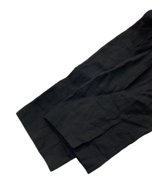 ENFOLD（エンフォルド）ENFOLD (エンフォルド) リネンテーラードジャケット ブラック サイズ:Mの古着・服飾アイテム