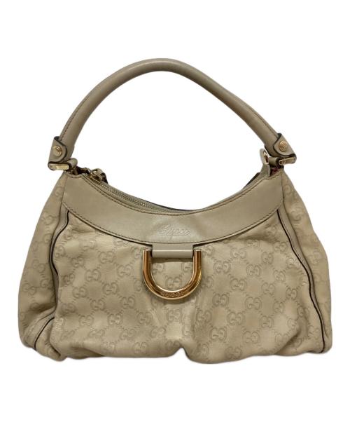 GUCCI（グッチ）GUCCI (グッチ) 裏地ホースビット柄GG シマワンショルダーバッグ ベージュの古着・服飾アイテム