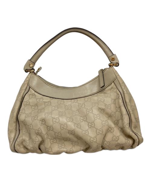 GUCCI（グッチ）GUCCI (グッチ) 裏地ホースビット柄GG シマワンショルダーバッグ ベージュの古着・服飾アイテム