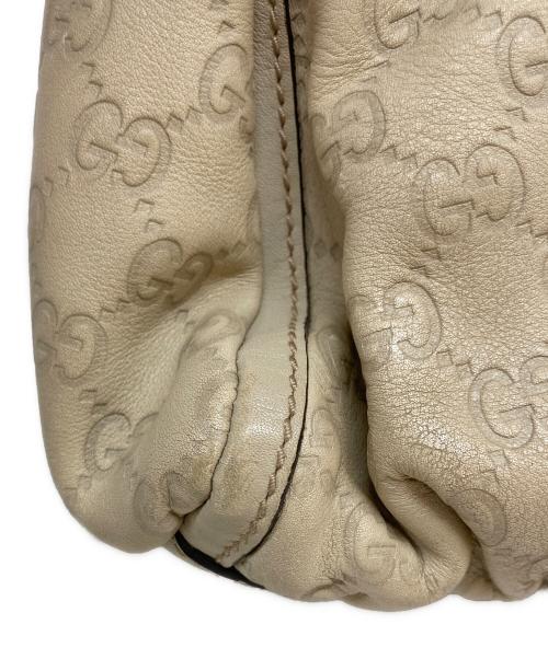 GUCCI（グッチ）GUCCI (グッチ) 裏地ホースビット柄GG シマワンショルダーバッグ ベージュの古着・服飾アイテム