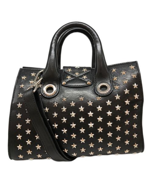 JIMMY CHOO（ジミーチュウ）JIMMY CHOO (ジミーチュウ) スタースタッズ2WAYトートバッグ ブラックの古着・服飾アイテム
