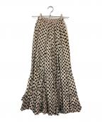 MARIHAマリハ）の古着「ドットロングスカート」｜ベージュ