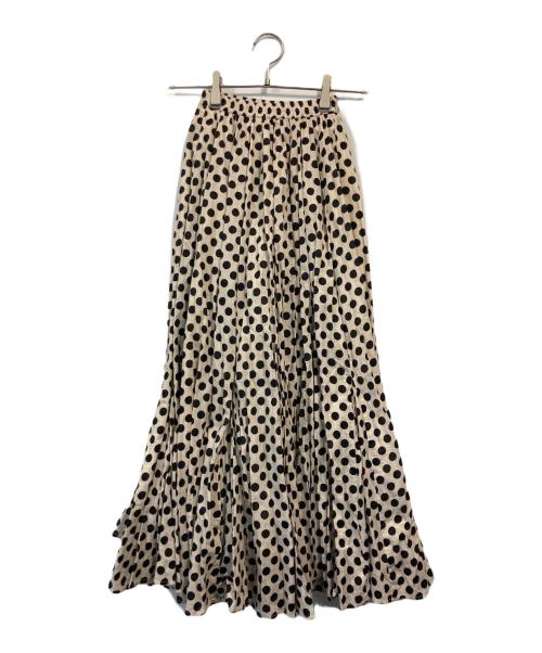 MARIHA（マリハ）MARIHA (マリハ) ドットロングスカート ベージュ サイズ:36の古着・服飾アイテム