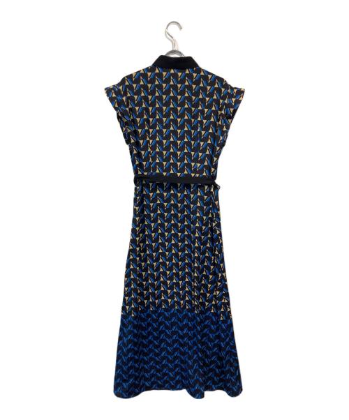 allureville（アルアバイル）allureville (アルアバイル) アンティークデシンキカプリントワンピース ブルー サイズ:2の古着・服飾アイテム