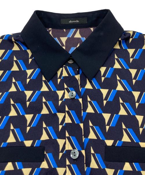 allureville（アルアバイル）allureville (アルアバイル) アンティークデシンキカプリントワンピース ブルー サイズ:2の古着・服飾アイテム