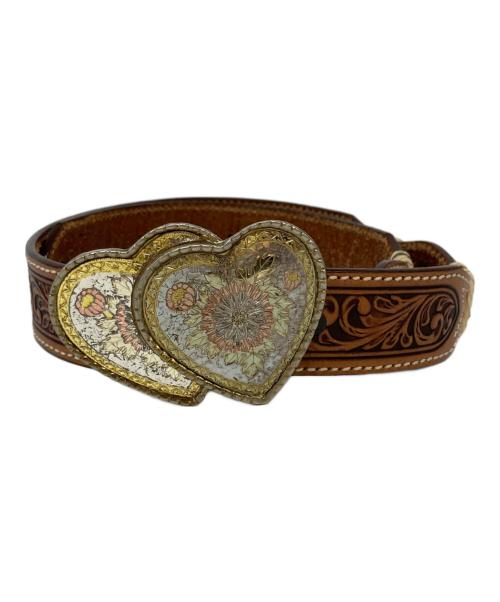 TONY LAMA（トニーラマ）TONY LAMA (トニーラマ) ハートバックルウエスタンベルト ブラウン サイズ:36の古着・服飾アイテム