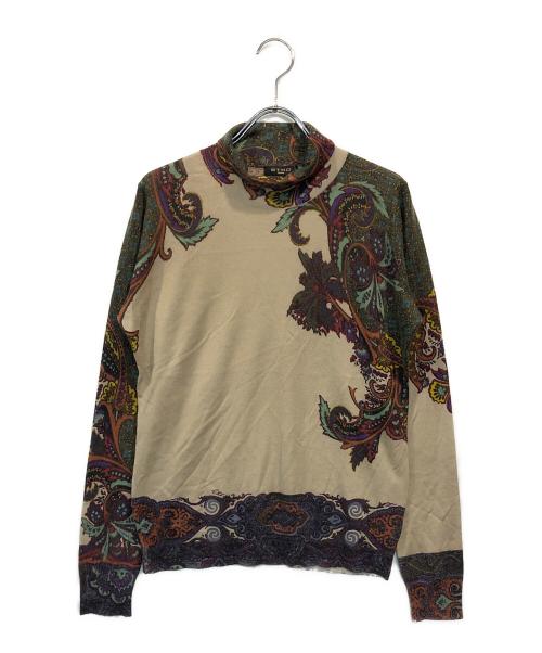 ETRO（エトロ）ETRO (エトロ) カシミヤブレンド総柄ニット ベージュ サイズ:SIZE 46の古着・服飾アイテム