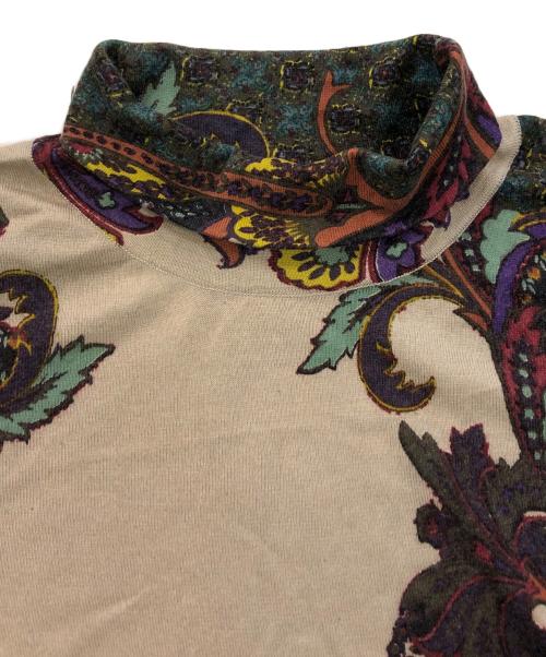 ETRO（エトロ）ETRO (エトロ) カシミヤブレンド総柄ニット ベージュ サイズ:SIZE 46の古着・服飾アイテム
