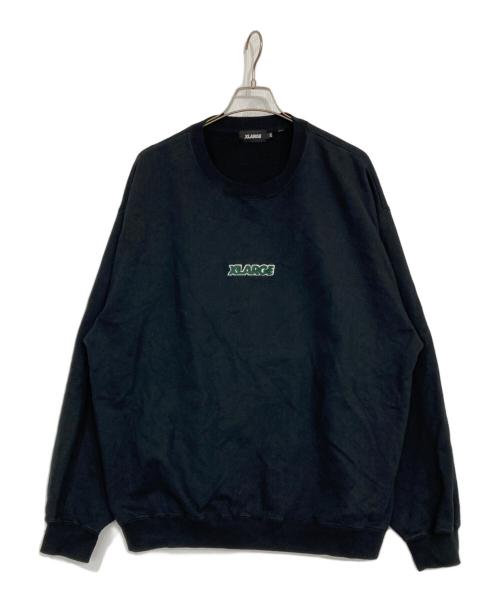 X-LARGE（エクストララージ）X-LARGE (エクストララージ) スタンダード ロゴ クルーネック スウェット ブラック サイズ:XXLの古着・服飾アイテム