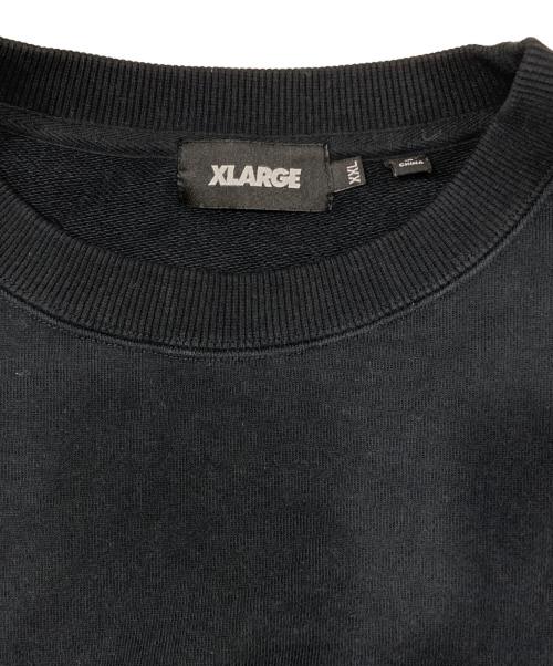 X-LARGE（エクストララージ）X-LARGE (エクストララージ) スタンダード ロゴ クルーネック スウェット ブラック サイズ:XXLの古着・服飾アイテム