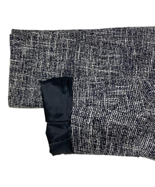 green label relaxing（グリーンレーベルリラクシング）green label relaxing (グリーンレーベルリラクシング) ノーカラーツイードジャケット グレー サイズ:38の古着・服飾アイテム