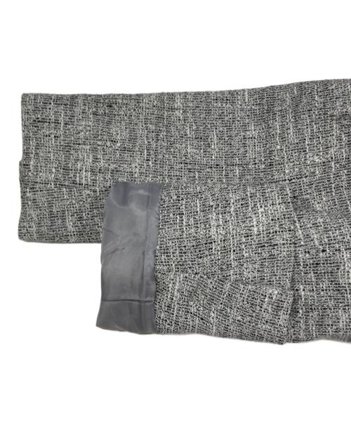 green label relaxing（グリーンレーベルリラクシング）green label relaxing (グリーンレーベルリラクシング) ノーカラーツイードジャケット グレー サイズ:38の古着・服飾アイテム