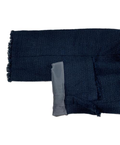 green label relaxing（グリーンレーベルリラクシング）green label relaxing (グリーンレーベルリラクシング) フリンジツイードジャケット ネイビー サイズ:38の古着・服飾アイテム