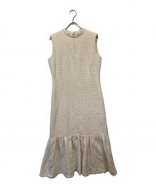 anuans（アニュアンス）の古着「ツイードティアードワンピース」｜ベージュ