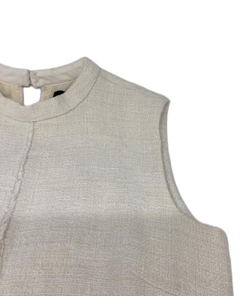 anuans（アニュアンス）anuans (アニュアンス) ツイードティアードワンピース ベージュ サイズ:Mの古着・服飾アイテム