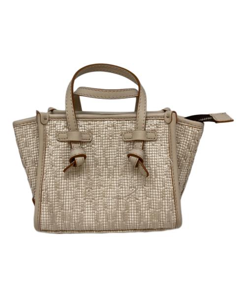 GIANNI CHIARINI（ジャンニ キアリーニ）GIANNI CHIARINI (ジャンニ キアリーニ) ラフィア風2WAYバッグ ベージュの古着・服飾アイテム