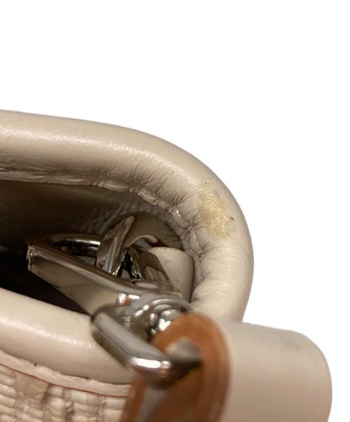 GIANNI CHIARINI（ジャンニ キアリーニ）GIANNI CHIARINI (ジャンニ キアリーニ) ラフィア風2WAYバッグ ベージュの古着・服飾アイテム