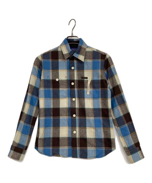 PENDLETON（ペンドルトン）PENDLETON (ペンドルトン) Hysteric Glamour (ヒステリックグラマー) コラボチェックウールシャツ ブルー×ブラウン サイズ:Fの古着・服飾アイテム