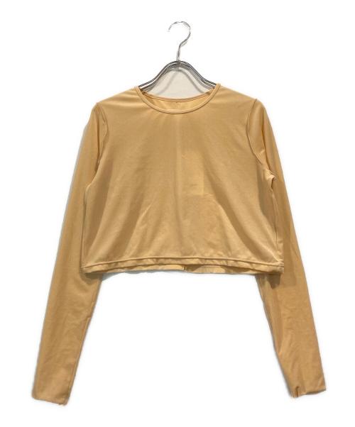 anuke（アンヌーク）anuke (アンヌーク) Velour Short Tops ベージュ サイズ:Freeの古着・服飾アイテム