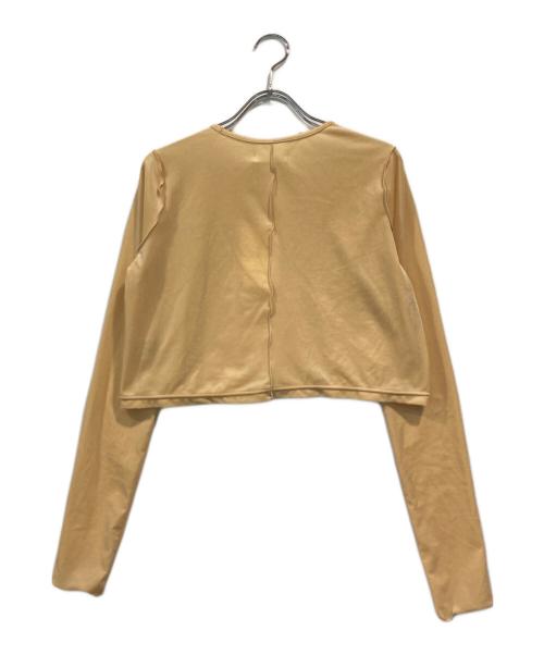 anuke（アンヌーク）anuke (アンヌーク) Velour Short Tops ベージュ サイズ:Freeの古着・服飾アイテム