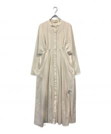 Curensology×eclat（カレンソロジー×エクラ）の古着「切り替えスタンドカラーワンピース」｜ベージュ