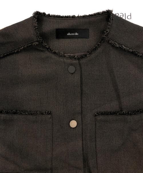 allureville（アルアバイル）allureville (アルアバイル) メランジミニヘリンボンジレワンピース グレー サイズ:2の古着・服飾アイテム