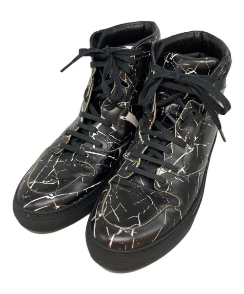 BALENCIAGA（バレンシアガ）BALENCIAGA (バレンシアガ) プリントハイカットスニーカー ブラック サイズ:41の古着・服飾アイテム
