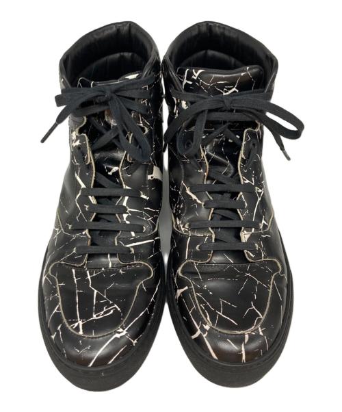 BALENCIAGA（バレンシアガ）BALENCIAGA (バレンシアガ) プリントハイカットスニーカー ブラック サイズ:41の古着・服飾アイテム