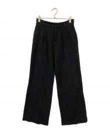 EVERYDAY I LIKE.（エヴリデイ アイ ライク）の古着「Tweed Wide パンツ」｜ブラック
