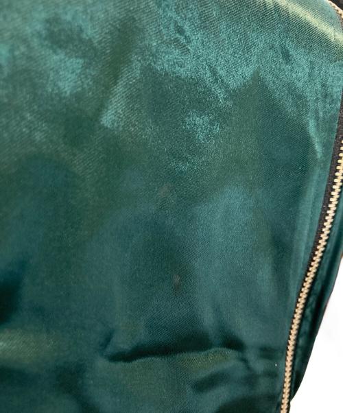 絡繰魂（カラクリタマシイ）絡繰魂 (カラクリダマシイ) 和柄総刺繍スカジャン グリーン サイズ:Lの古着・服飾アイテム