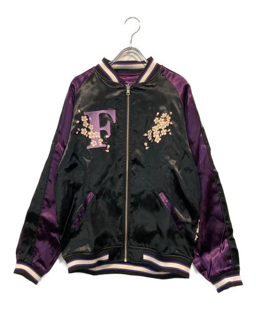 絡繰魂（カラクリタマシイ）絡繰魂 (カラクリダマシイ) DRAGONBALL (ドラゴンボール) フリーザ F 刺繍スカジャン パープル サイズ:SIZE Lの古着・服飾アイテム