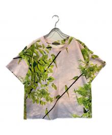 ISSEY MIYAKE MEN×水谷吉法（イッセイミヤケメン）の古着「転写プリントTシャツ」｜グリーン×ピンク