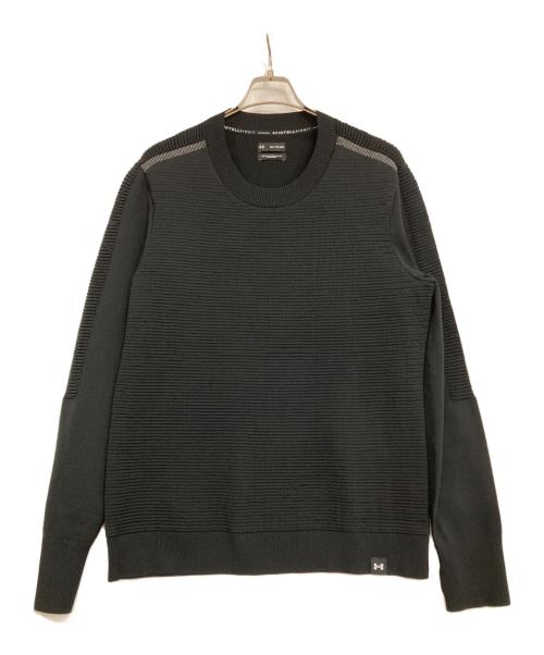 UNDER ARMOUR（アンダーアーマー）UNDER ARMOUR (アンダーアーマー) クルーネックニット ブラック サイズ:XXLの古着・服飾アイテム
