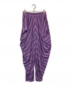 ISSEY MIYAKEイッセイミヤケ）の古着「変形テーパードパンツ」｜ラベンダー