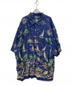 POLO RALPH LAURENポロ・ラルフローレン）の古着「レーヨンアロハシャツ」｜ネイビー