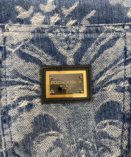 DOLCE & GABBANA（ドルチェ＆ガッバーナ）DOLCE & GABBANA (ドルチェ＆ガッバーナ) ストレート刺繍デニムパンツ インディゴ サイズ:38の古着・服飾アイテム