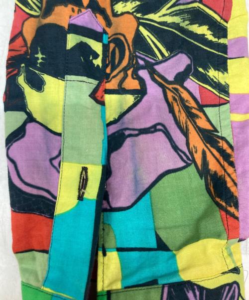 JOHN GALLIANO（ジョンガリアーノ）JOHN GALLIANO (ジョンガリアーノ) チェックスカルプリントシャツ マルチカラー サイズ:46の古着・服飾アイテム