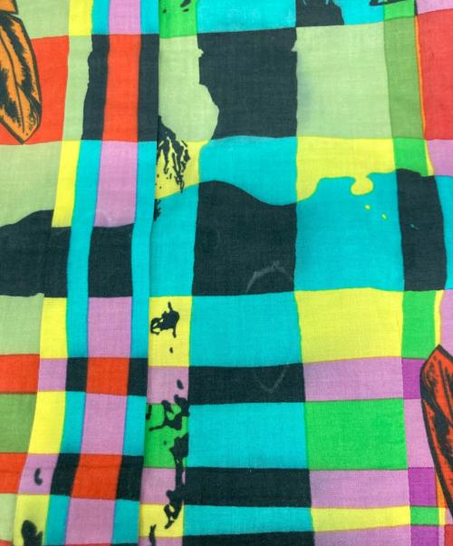 JOHN GALLIANO（ジョンガリアーノ）JOHN GALLIANO (ジョンガリアーノ) チェックスカルプリントシャツ マルチカラー サイズ:46の古着・服飾アイテム