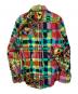 JOHN GALLIANO (ジョンガリアーノ) チェックスカルプリントシャツ マルチカラー サイズ:46：10000円