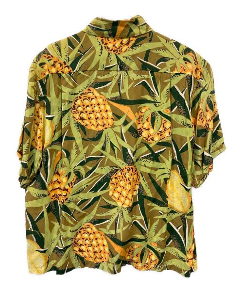 Sun Surf（サンサーフ）Sun Surf (サンサーフ) パイン柄アロハシャツ 黄緑 サイズ:Sの古着・服飾アイテム
