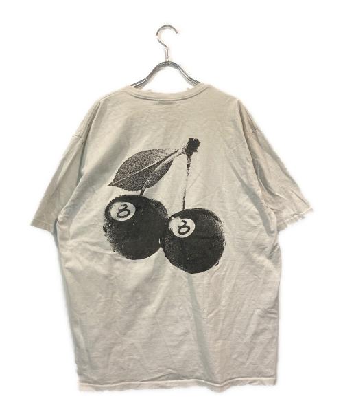 stussy（ステューシー）stussy (ステューシー) 8ボールチェリープリントTシャツ ライトブルー サイズ:XLの古着・服飾アイテム