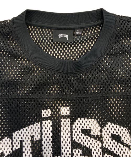 stussy（ステューシー）stussy (ステューシー) ステューシースポーツチームジャージーメッシュTシャツ ブラック サイズ:XLの古着・服飾アイテム