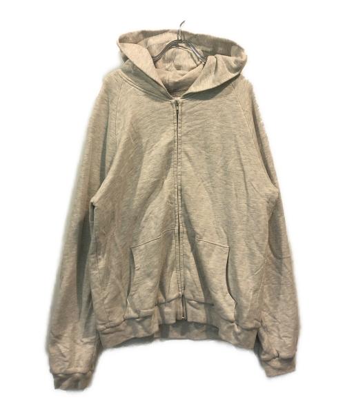 ERL（イーアールエル）ERL (イーアールエル) UNISEX ZIPPED FLEECE HOODIE JERSEY グレー サイズ:SIZE Lの古着・服飾アイテム