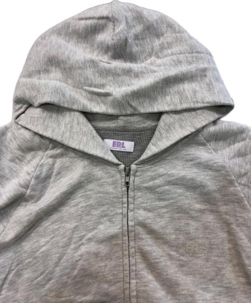 ERL（イーアールエル）ERL (イーアールエル) UNISEX ZIPPED FLEECE HOODIE JERSEY グレー サイズ:SIZE Lの古着・服飾アイテム
