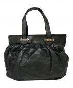 CHANELシャネル）の古着「レザーハンドバッグ」｜ブラック