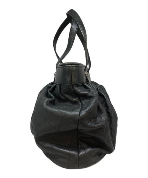 CHANEL（シャネル）CHANEL (シャネル) レザーハンドバッグ ブラックの古着・服飾アイテム