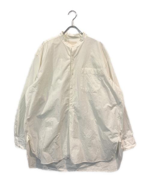 yokosakamoto（ヨウコサカモト）YOKOSAKAMOTO (ヨウコサカモト) バンドカラープルオーバーシャツ アイボリー サイズ:SIZE Mの古着・服飾アイテム