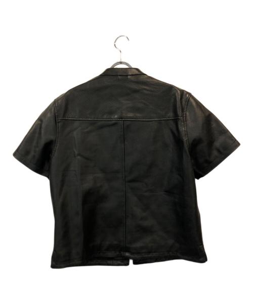 Liugoo Leathers（リューグーレザーズ）LIUGOO LEATHERS (リューグーレザーズ) 半袖レザージャケット ブラック サイズ:SIZE LLの古着・服飾アイテム
